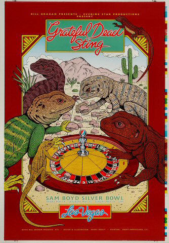 Grateful Dead Sting  1993 BGP76 Uncut Proofsheet