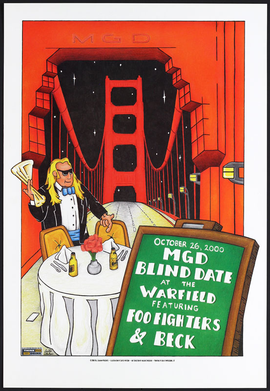 (MGD Blind Date) Foo Fighters 2000 Warfield BGP10/26/00 Poster