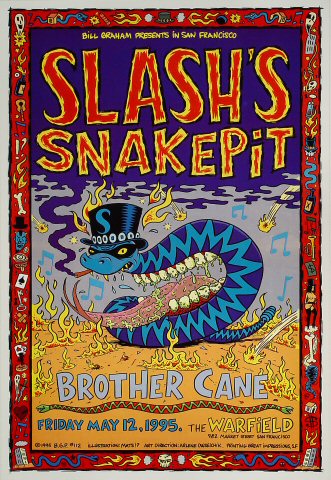 Slash's Snake Pit 1995 Warfield BGP112 Poster