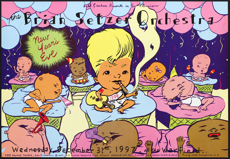 The Brian Setzer Orchestra 1997 Warfield BGP185 Poster
