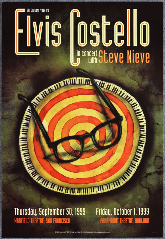 Elvis Costello 1999 Warfield BGP219 Poster