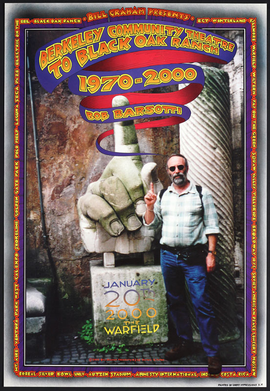 Bob Barsotti Retirement Party 2000 Warfield BGP232 Poster
