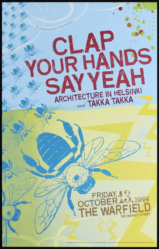 Clap Your Hands Say Yeah 2006 Warfield BGP346 Poster