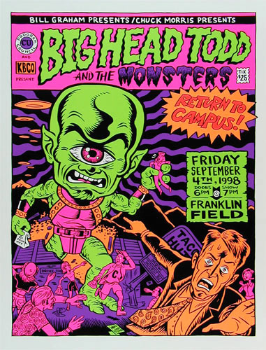 Ward Sutton Big Head Todd and the Monsters Poster