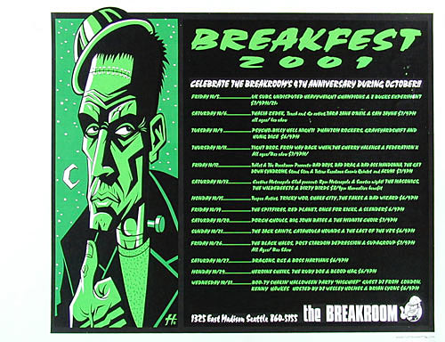 Justin Hampton Breakfest 2001 featuring UK Subs Poster