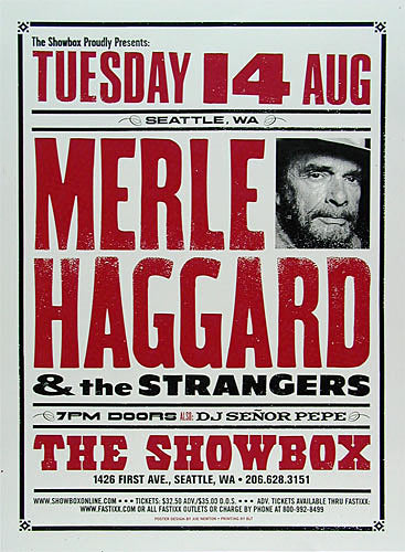 Joe Newton Merle Haggard Poster