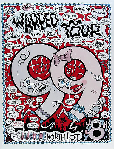 Pat Moriarity Warped Tour 1999 Eminem Poster