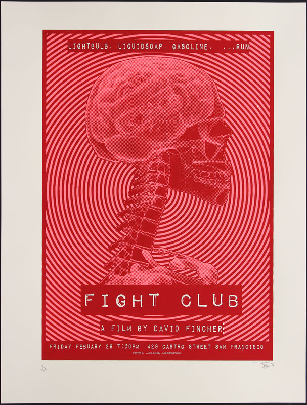 Alien Corset - David O'Daniel David Fincher Brad Pitt Fight Club Movie  Poster