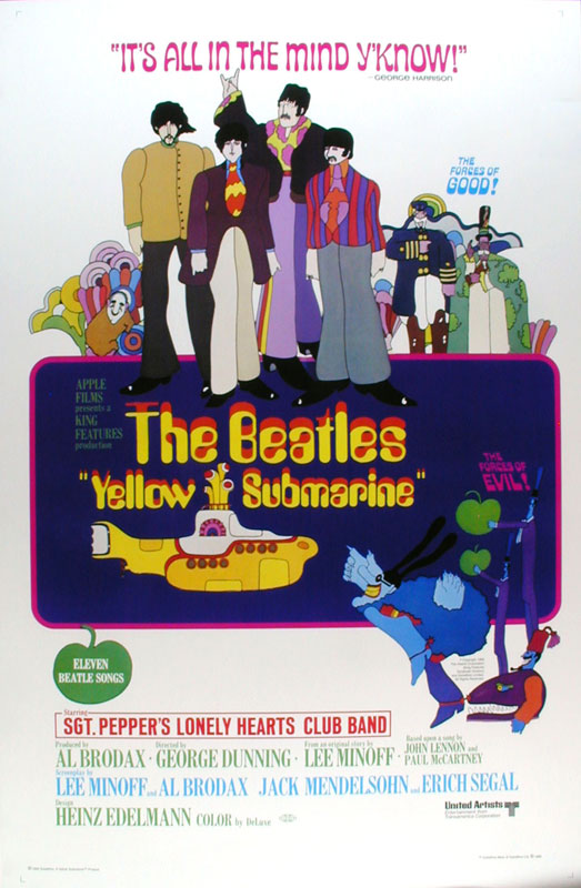 The Beatles Yellow Submarine Movie Poster