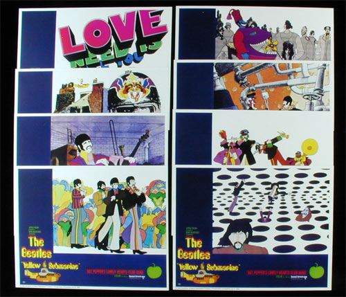 Beatles Yellow Submarine Lobby Cards