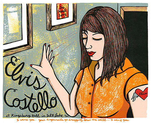 Leia Bell Elvis Costello Poster