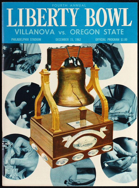 1962 4th Annual Liberty Bowl Villanova vs Oregon State College Football Program