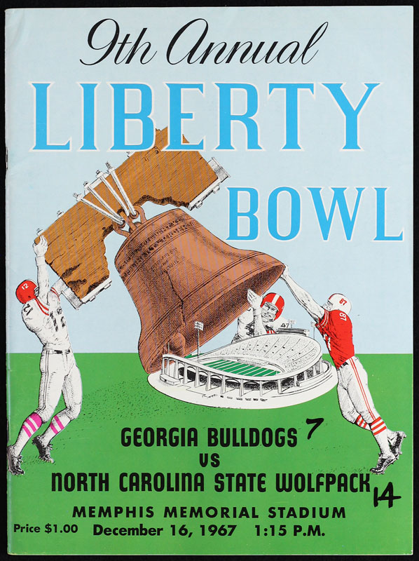 1967 9th Annual Liberty Bowl Georgia vs North Carolina State College Football Program