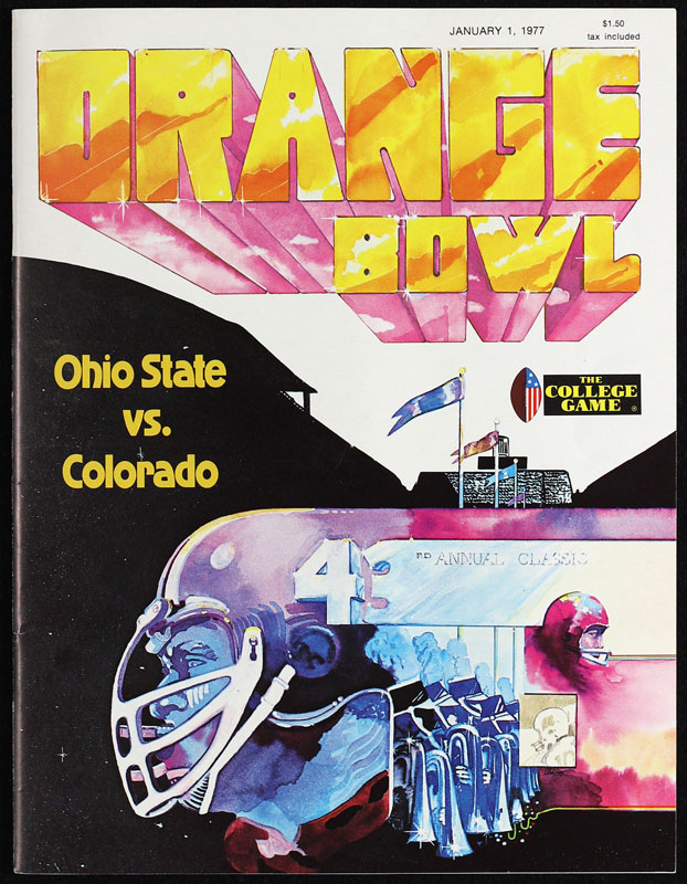 1977 43rd Annual Orange Bowl Program Ohio State vs Colorado College Football Program