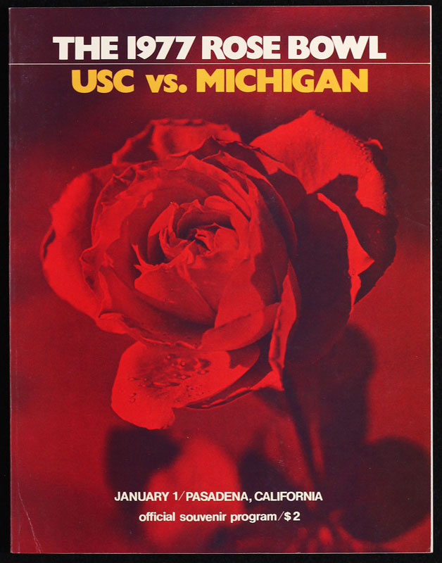 1977 Rose Bowl USC vs Michigan College Football Program