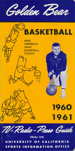 University of California Berkeley Golden Bears 1960 - 1961 College Basketball Media Guide