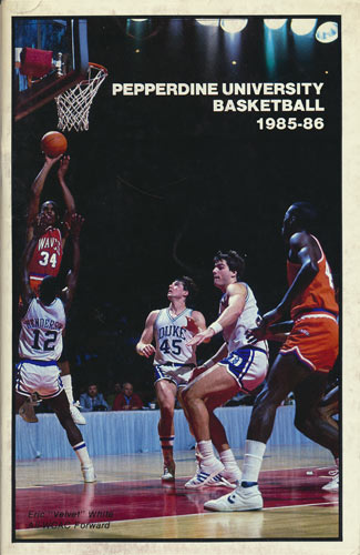 Pepperdine University Waves 1985 - 1986 College Basketball Media Guide