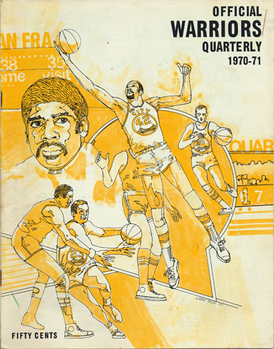 1970 - 1971 Warriors vs Lakers Basketball Program