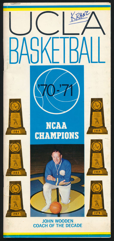 1970-71 UCLA College Basketball Media Guide