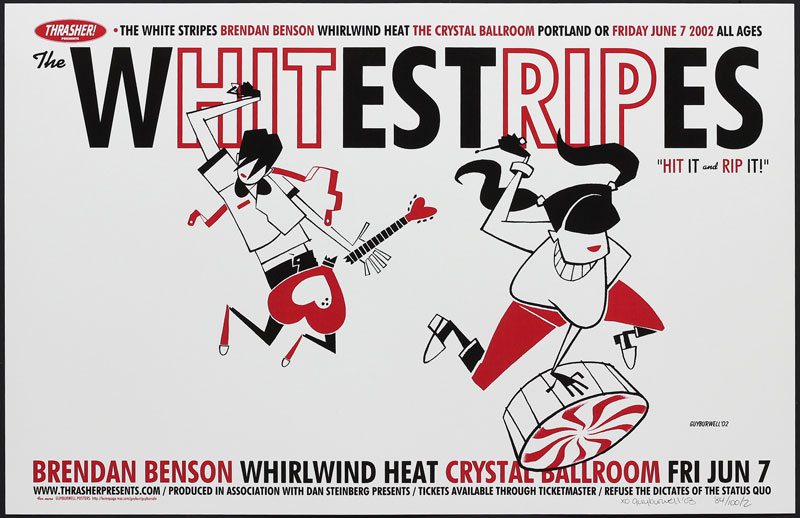 Guy Burwell White Stripes Poster