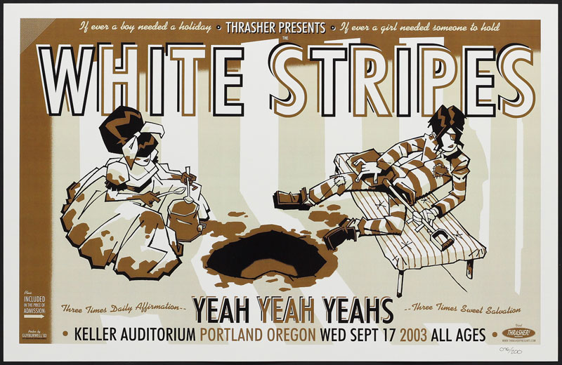 Guy Burwell White Stripes Poster