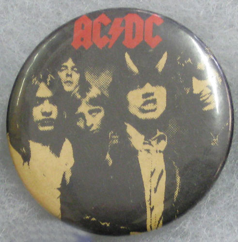 AC/DC Highway to Hell B&W Lapel Button Pin
