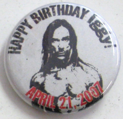 salade logboek kofferbak Iggy Pop Happy Birthday Lapel Button Pin