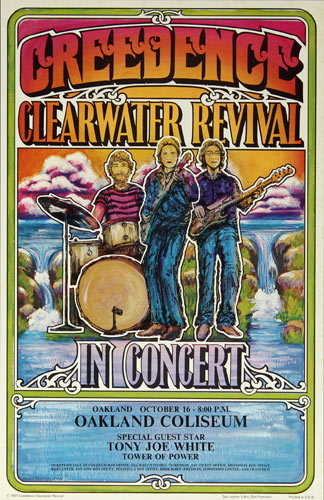 1971 Creedence Clearwater Revival Tour Oakland Concert  Poster