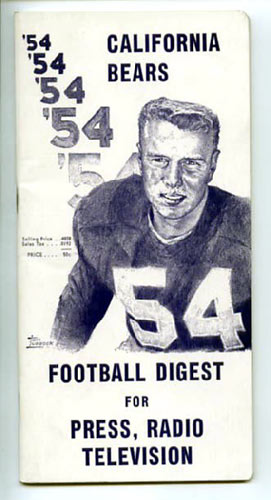 1954 Cal Bears Football Media Guide