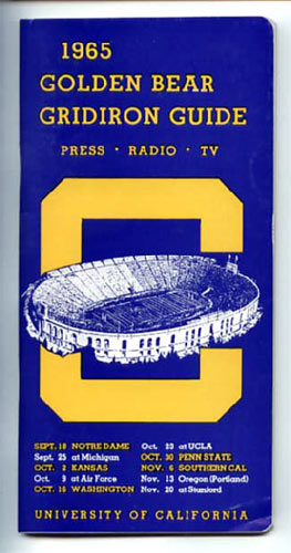 1965 Cal Bears Football Media Guide