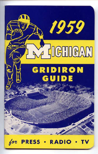 1959 University of Michigan Football Media Guide