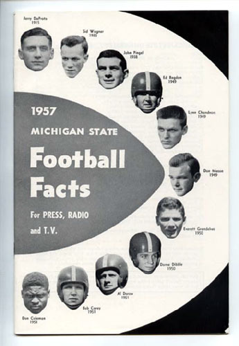 1957 Michigan State University Football Media Guide