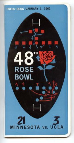 1962 Minnesota vs UCLA Rose Bowl 48 Football Media Guide