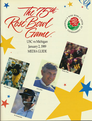 1989 USC vs Michigan Rose Bowl Media Guide