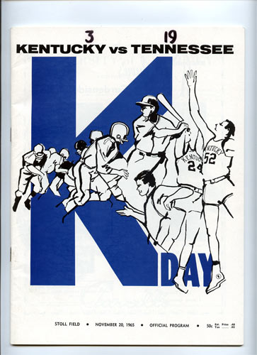 1965 Kentucky vs Tennessee College Football Program