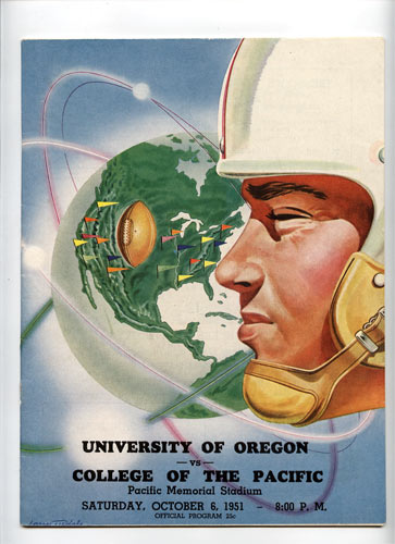 1951 Oregon vs College of the Pacific College Football Program