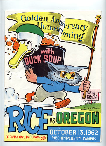 1962 Rice vs Oregon College Football Program