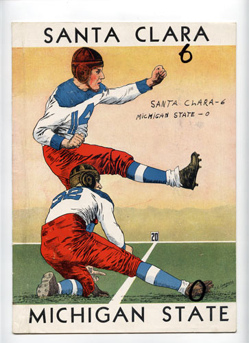 1939 Santa Clara vs Michigan State College Football Program