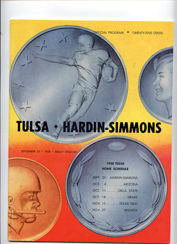 1958 Tulsa vs Hardin Simmons College Football Program