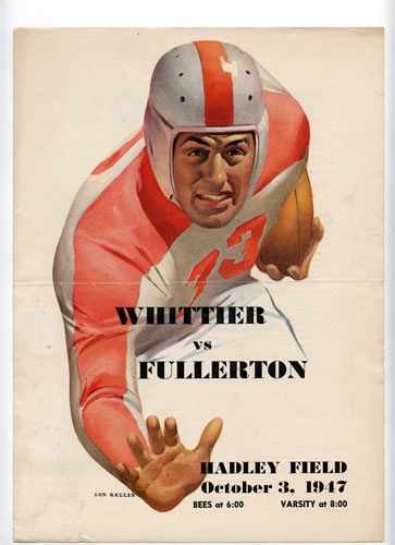 1947 Whittier vs Fullerton College Football Program