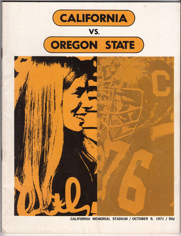 California vs Oregon State 1971 College Football Program