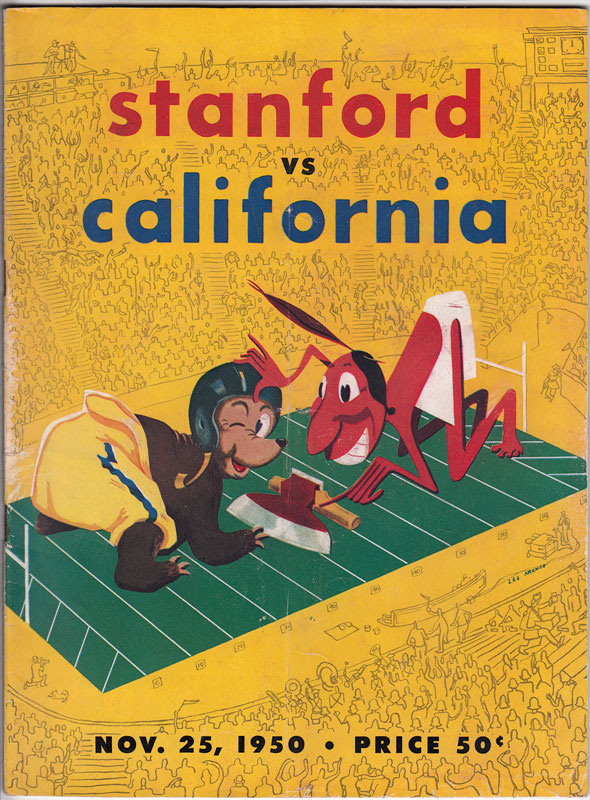 Cal Bears vs Stanford Big Game 1950 College Football Program