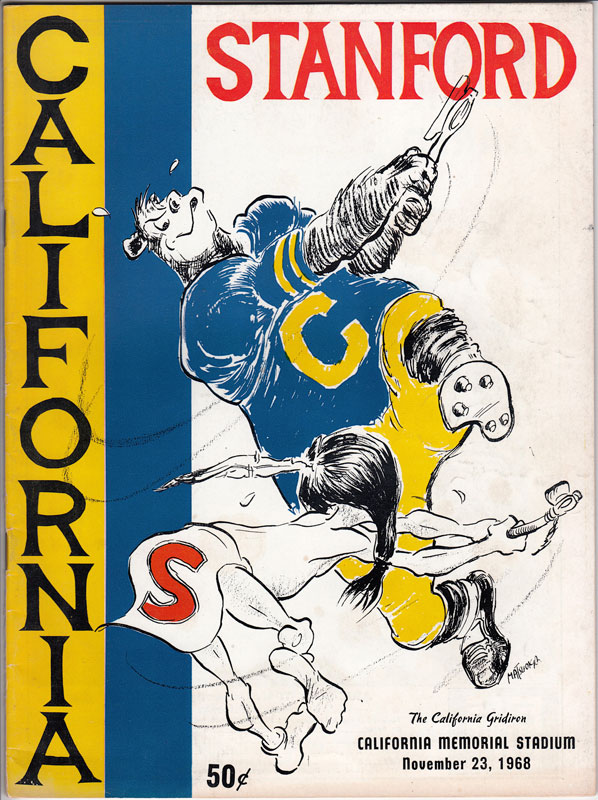 Cal Bears vs Stanford Big Game 1968 College Football Program
