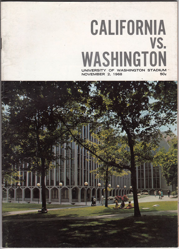 California vs Washington 1968 College Football Program