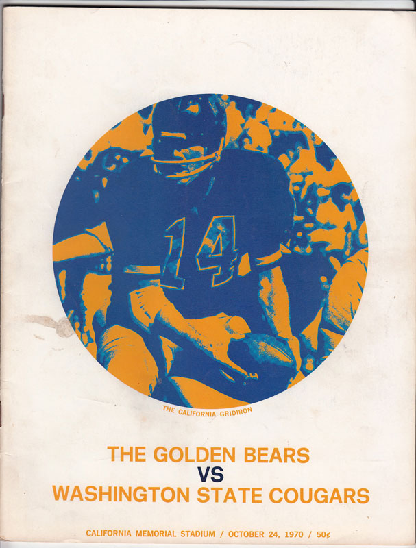 Cal vs Washington State 1970 College Football Program