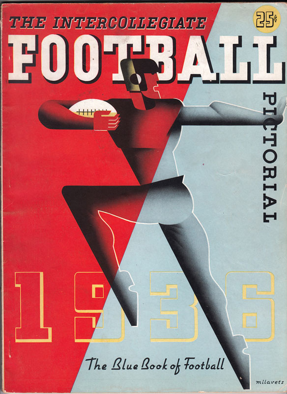 1936 The Intercollegiate Football Pictorial Blue Book of Football College Football Magazine