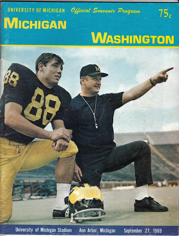 Michigan vs Washington 1969 College Football Program
