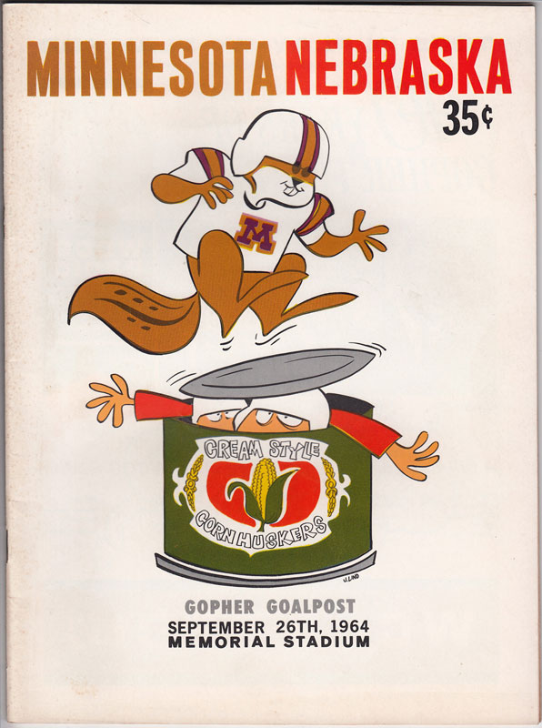 Minnesota vs Nebraska 1964 College Football Program