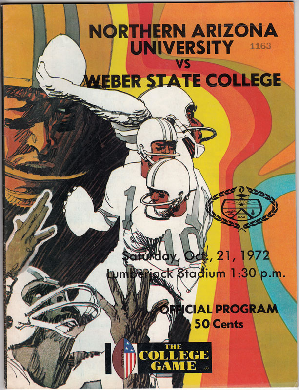 Northern Arizona University vs Weber State College 1972 College Football Program