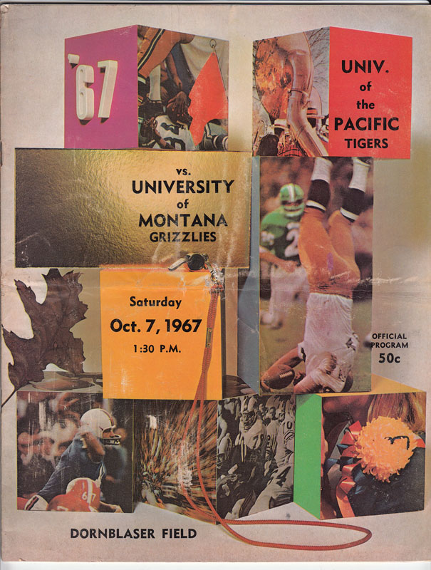Montana vs University of the Pacific 1967 College Football Program